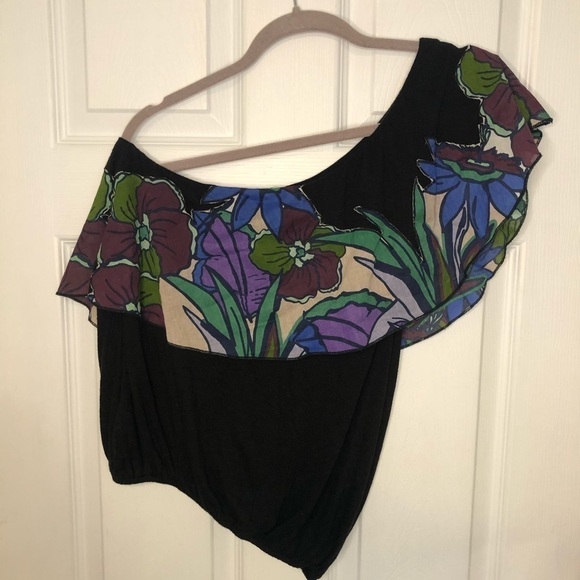 Free People NWT One Shoulder Annka Floral Top XS - Picture 5 of 8